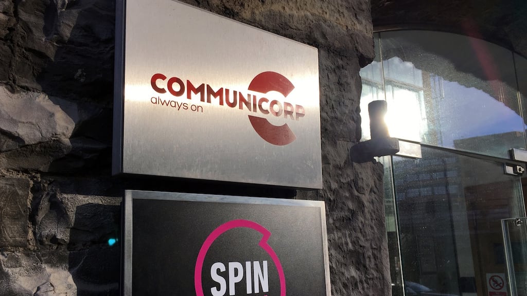Communicorp signage at Grand Canal Quay in Dublin. Photograph: Bryan O’Brien / The Irish Times