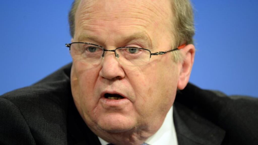 Minister for Finance Michael Noonan said the estimate for State Claims Agency costs in 2013 was €154 million but the actual outgoings were €119.7 million, which represented a 22 per cent saving. Photograph: Eric Luke