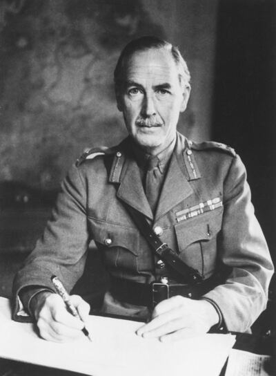 General Sir Alan Cunningham, Palestine High Commissioner: the Dubliner was in charge during the mass expulsion of Palestinians by Zionist forces, an episode called the Nakba or catastrophe. The British authorities chose not to intervene. Photograph: Getty Images