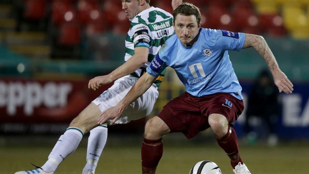 Gary O’Neill of Drogheda United struck twice for his side. Photograph:Morgan Treacy/Inpho