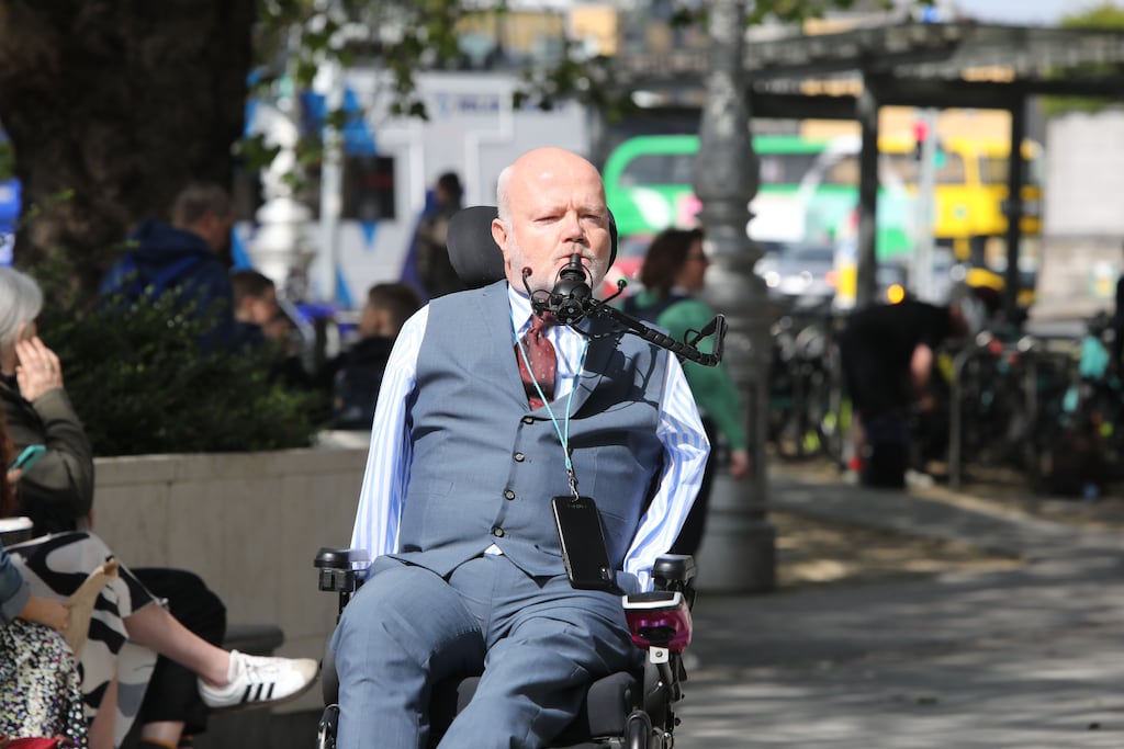 Gerard O’Brien (59) arriving a the Criminal Courts of Justice in Dublin ahead of his sentencing. Photograph: Collins Courts
