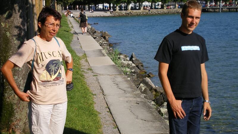 Oisín with his mother, Katrina. She and Oisín’s father, David, had been worried about their son in the days leading up to his death.