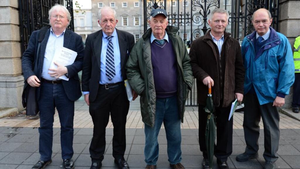 Members of the Bethany Home Survivors Campaign and Survivors of Protestant Children’s Institutions at Leinster House yesterday for a meeting with Minister for Children and Youth Affairs James Reilly. Photograph: Eric Luke