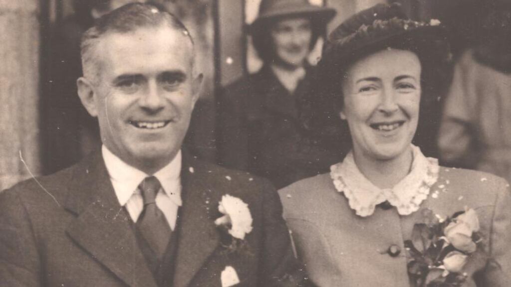 Tom Bruton and Eileen Considine on their wedding day