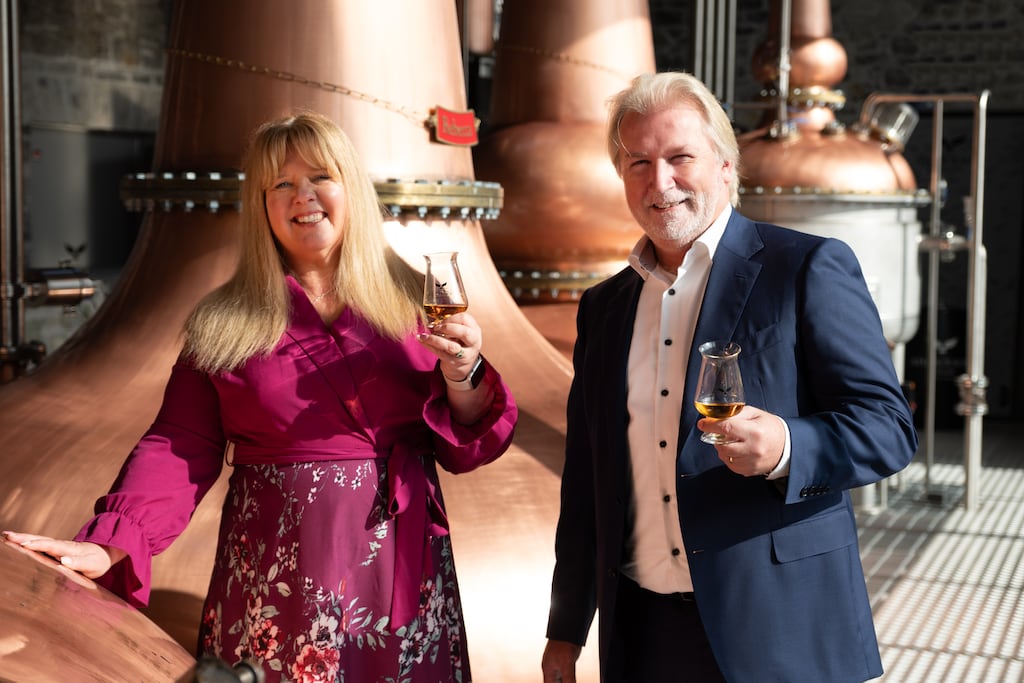 Michelle and Gareth McAllister, co-founders of Ahascragh Distillery in Co Galway