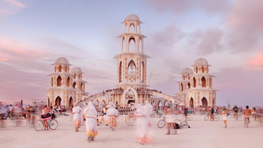 The Temple at the Burning Man festival in Nevada. Photograph: Peter Gordon