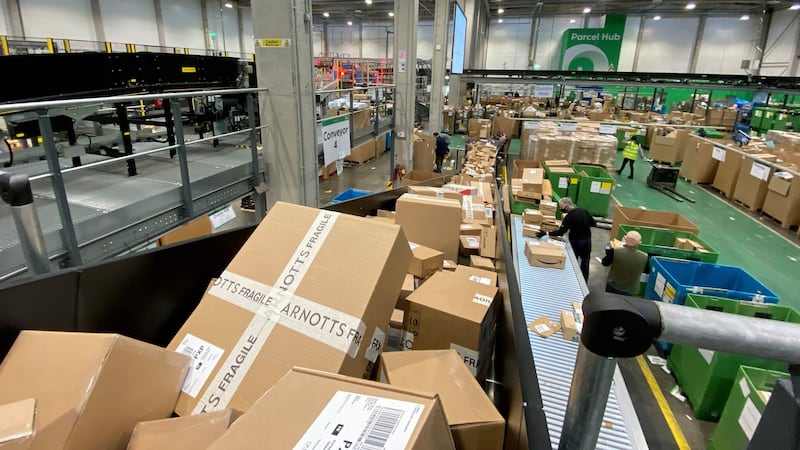 An Post’s Dublin parcel hub in Dublin 12. Photograph: Bryan O’Brien