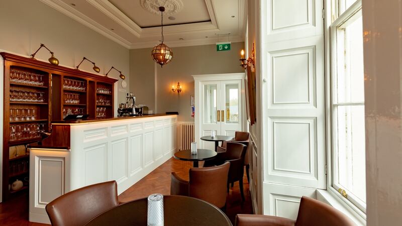 The reception/bar at The Lady Anne at Creamery House, The Square, Castlecomer, Co Kilkenny. Photograph: Dylan Vaughan.