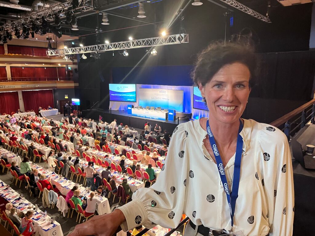 Ann Noonan, senior staff nurse at University Hospital Limerick, at the INMO conference in Killarney, Co Kerry. Photograph: Emmet Malone