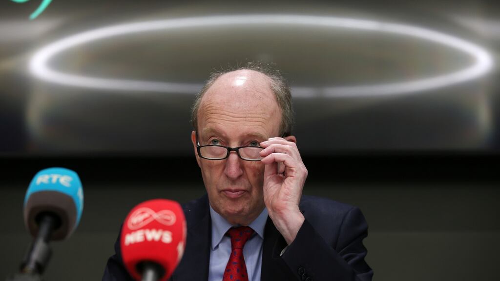 Minister for Transport Shane Ross pictured at a press conference earlier this year. Photograph: Laura Hutton