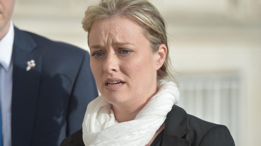 Maíria Cahill arrives for her meeting with Northern Ireland First Minister Peter Robinson at Stormont yesterday. Photograph: Charles McQuillan/Getty Images