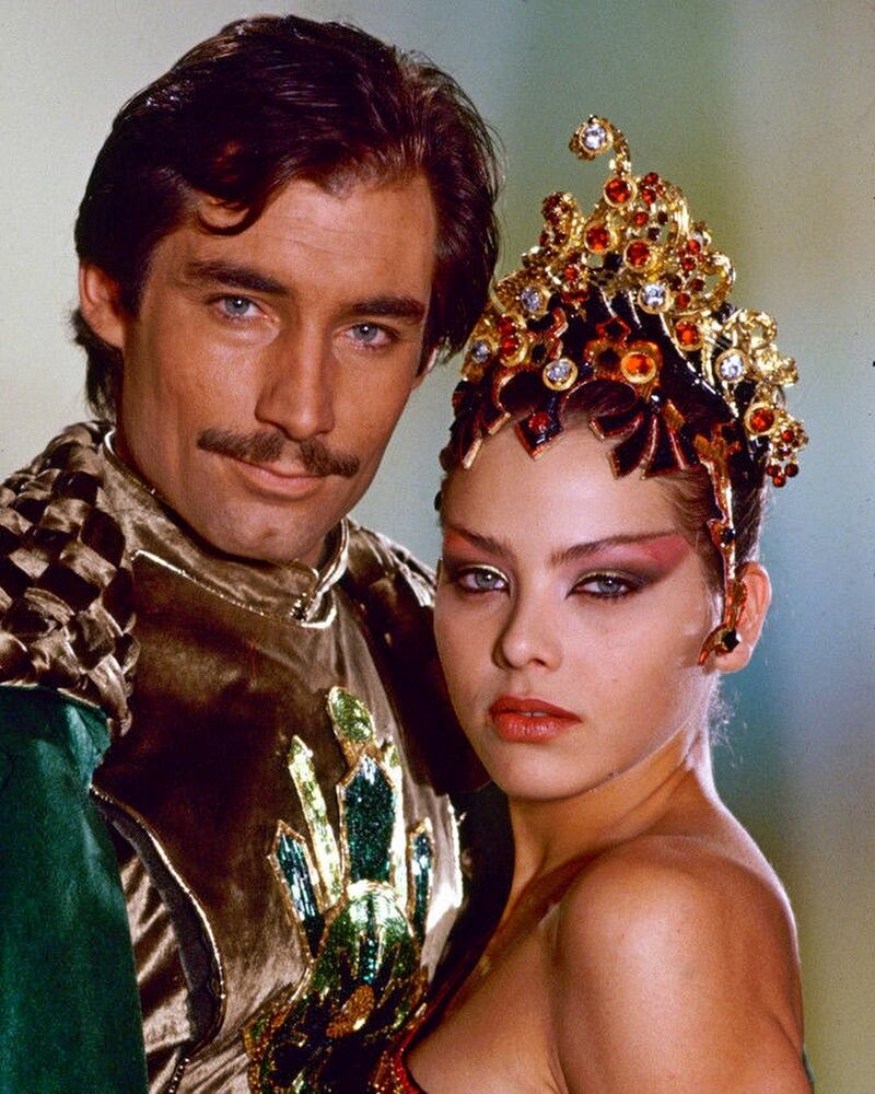 Timothy Dalton and Ornella Muti