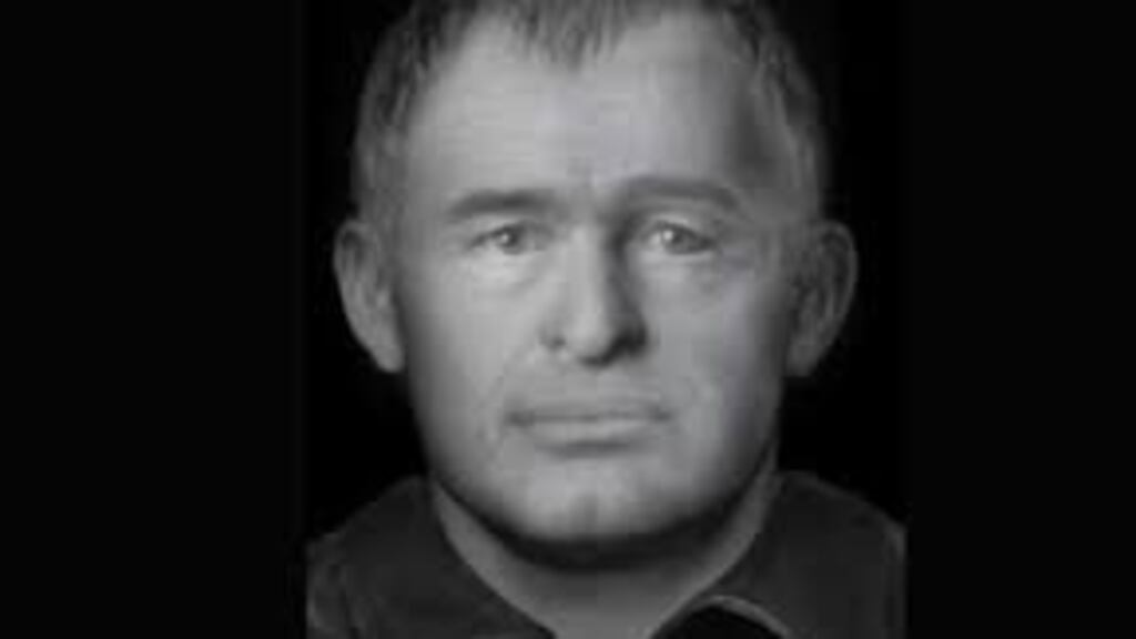 A facial reconstruction  compiled by the University of Dundee in Scotland of what the man may have looked like.