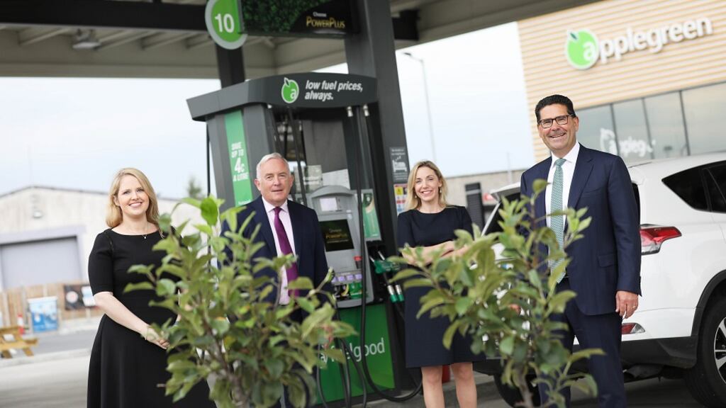 Left to right: Rebecca Duffy, Marketing Manager Applegreen; Bob Etchingham, CEO Applegreen; Fiona Matthews, Commercial Director Applegreen; Joe Barrett, COO Applegreen.