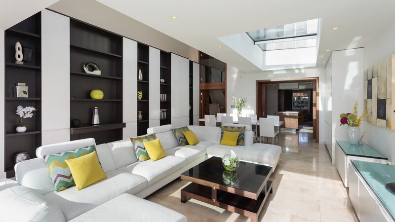 Living/dining room at garden level