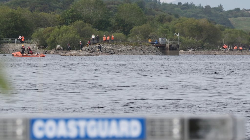 Divers at Lough Kiel in Donegal on Thursday afternoon. Photograph: North West Newspix