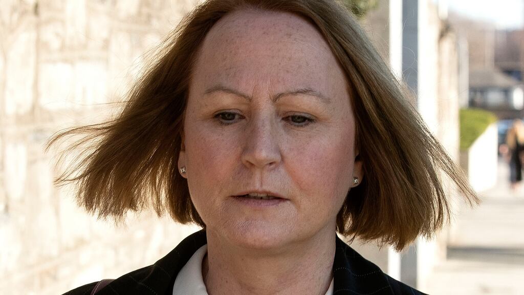 Dr  Martina McBride, of Forensic Science Ireland (FSI), leaving court yesterday (TUES) after giving evidence in the trial of Patrick Quirke. Photograph: Collins Courts