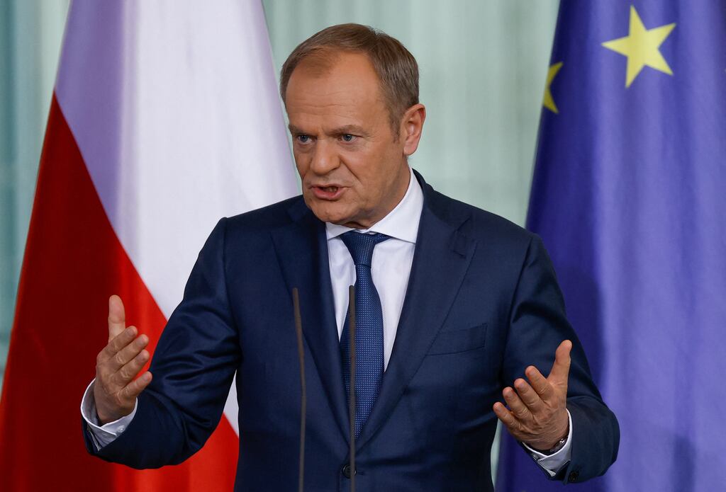 Polish prime minister Donald Tusk  has accused Adam Glapiński of pursuing a monetary policy that financed and backed the previous government. Photograph: Odd Andersen/AFP via Getty Images