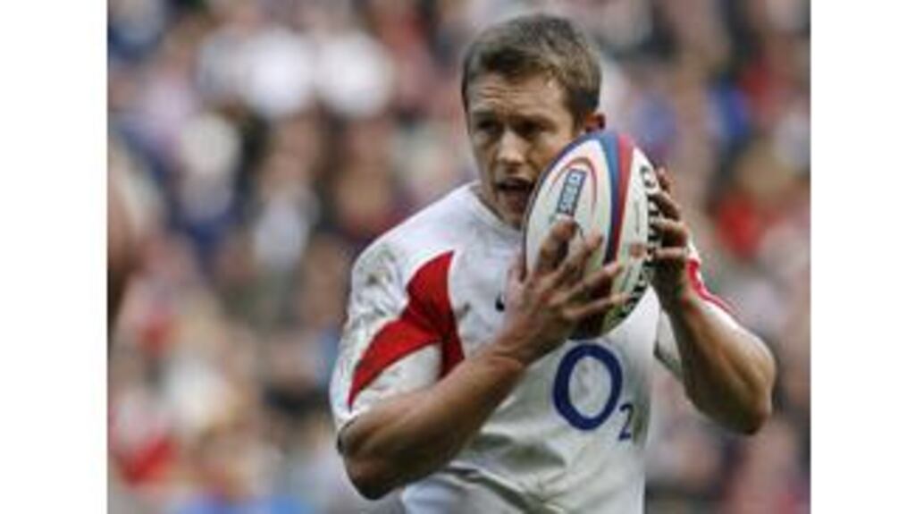 A hamstring strain could force Jonny Wilkinson out of the match
against Ireland in Croke Park.