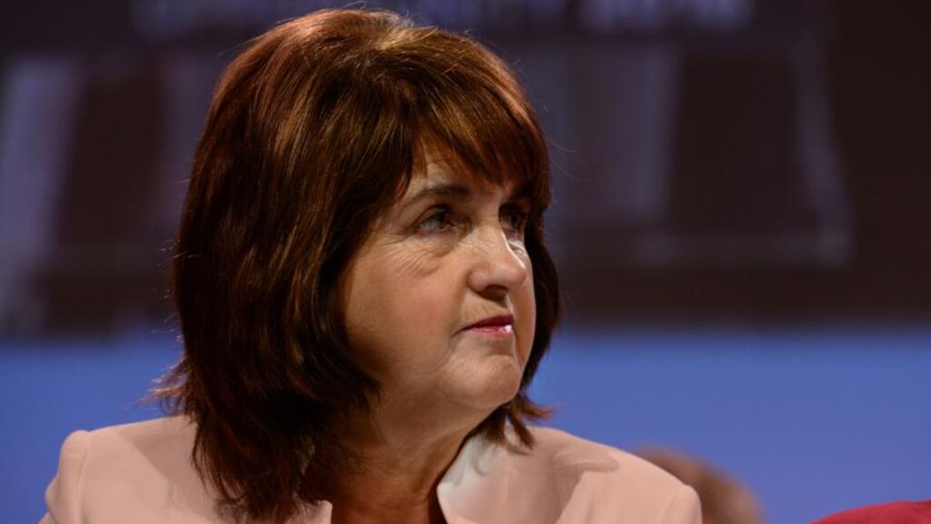 Tánaiste Joan Burton has called on the new owners of Clerys to behave with decency to staff and concession workers who have lost their jobs after the closure of the store. Photograph: Cyril Byrne/The Irish Times.