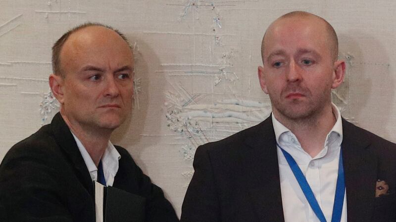 Dominic Cummings and Lee Cain: Photograph: . Adrian Dennis/PA