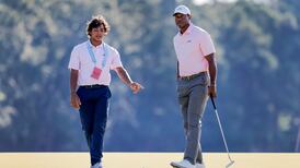 US Open digest: Tiger Woods takes son Charlie’s advice in bid to sharpen his game