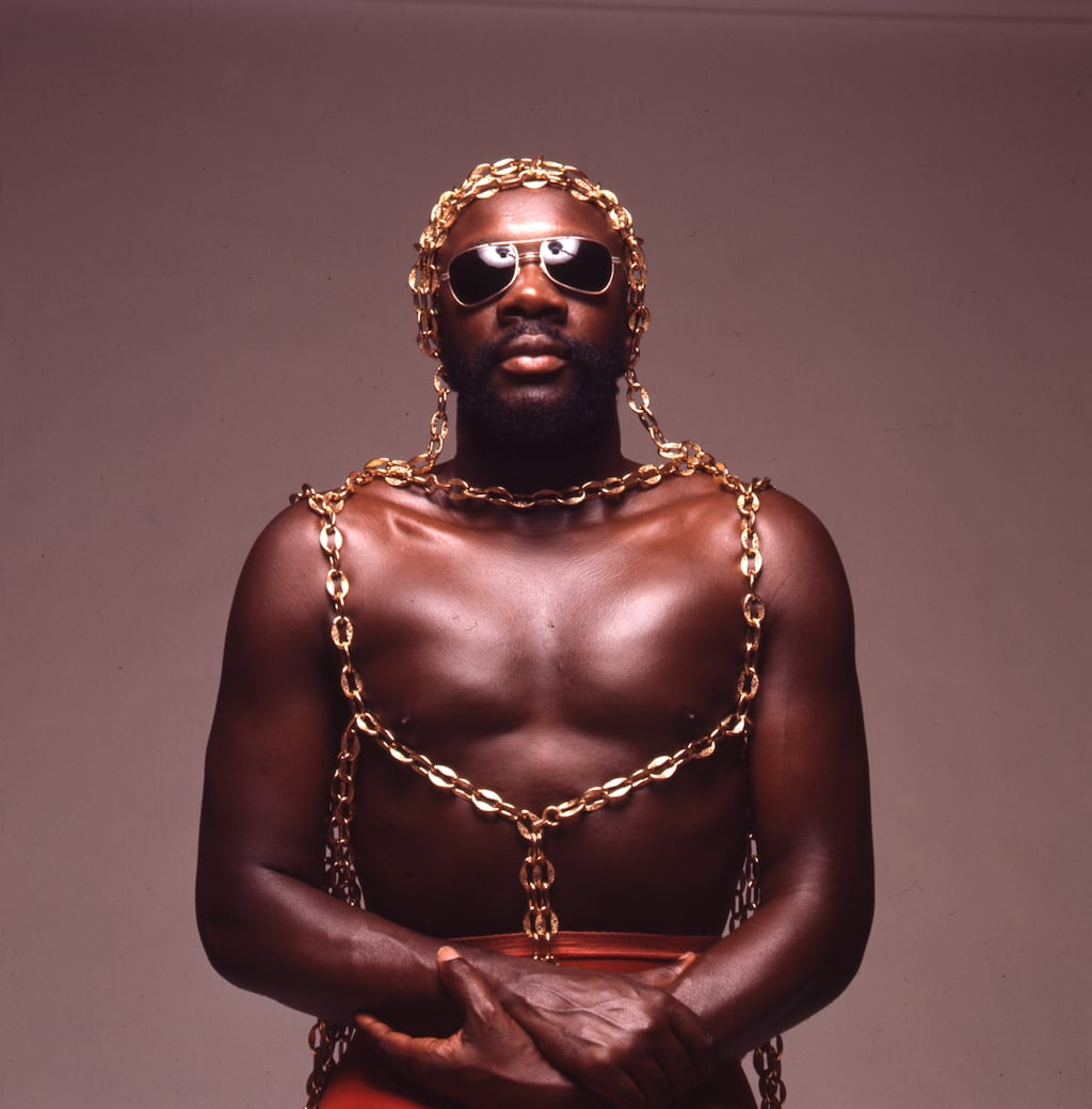 Isaac Hayes, here in a 1972 shoot for Essence magazine, has a cameo in What It Was. Photograph: Anthony Barboza/Getty Images