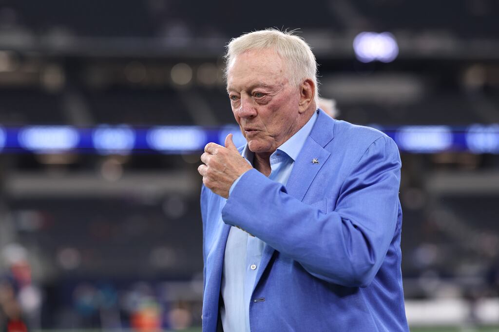 Jerry Jones delivered success to the Dallas Cowboys in the 1990s after buying the franchise for $140m in 1989. Photograph: Sam Hodde/Getty Images