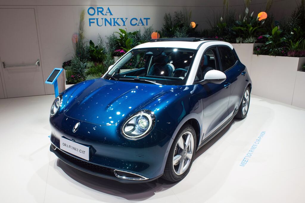 The Funky Cat will, from January, be renamed and rebadged as the GWM Ora 03. Photograph: Nathan Laine/Bloomberg