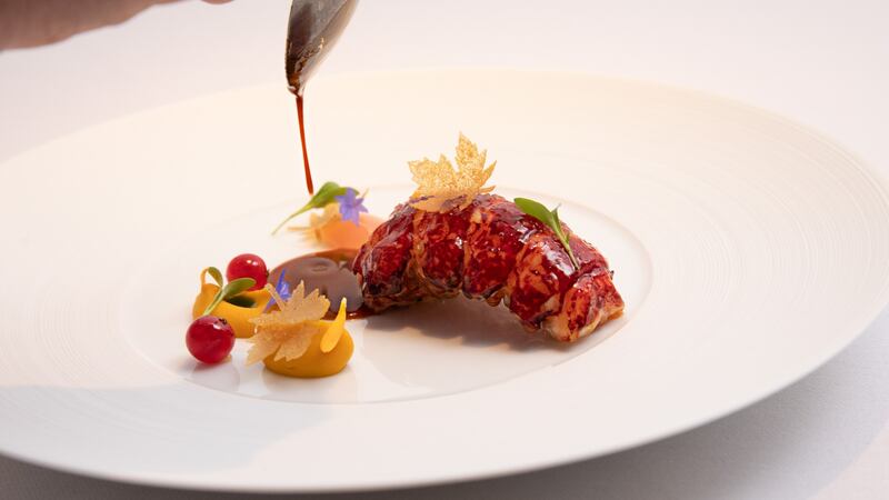 Glazed Donegal lobster.