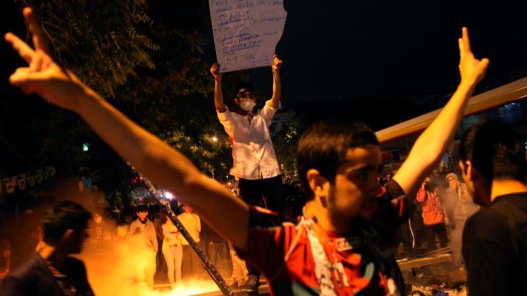 Protests have also taken place in Ankara. Turkish prime minister Tayyip Erdogan’s AK Party yesterday ruled out early elections as tens of thousands of anti-government demonstrators defied his call for an immediate end to protests. Photograph: Dado Ruvic/Reuters
