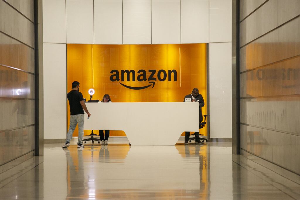 Amazon Web Services, a large employer in Ireland, brought in revenue of $23.1 billion in the quarter. Photograph: Sarah Yenesel/EPA