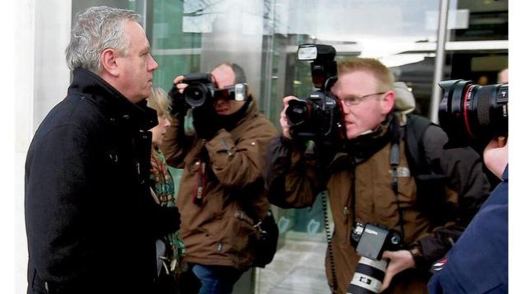 Eamonn Lillis arriving at the Central Criminal Court in Dublin yesterday, as the jury retired to consider the murder charge against him.