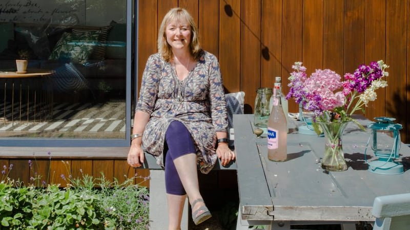 Niamh O’Carroll outside her garden room. Photographs: Nathalie Marquez Courtney
