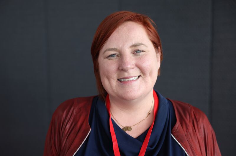Bridín Long Moloney at the Labour Party national conference in the Helix, DCU. Glasnevin, Dublin. Photograph: Dara Mac Dónaill / The Irish Times