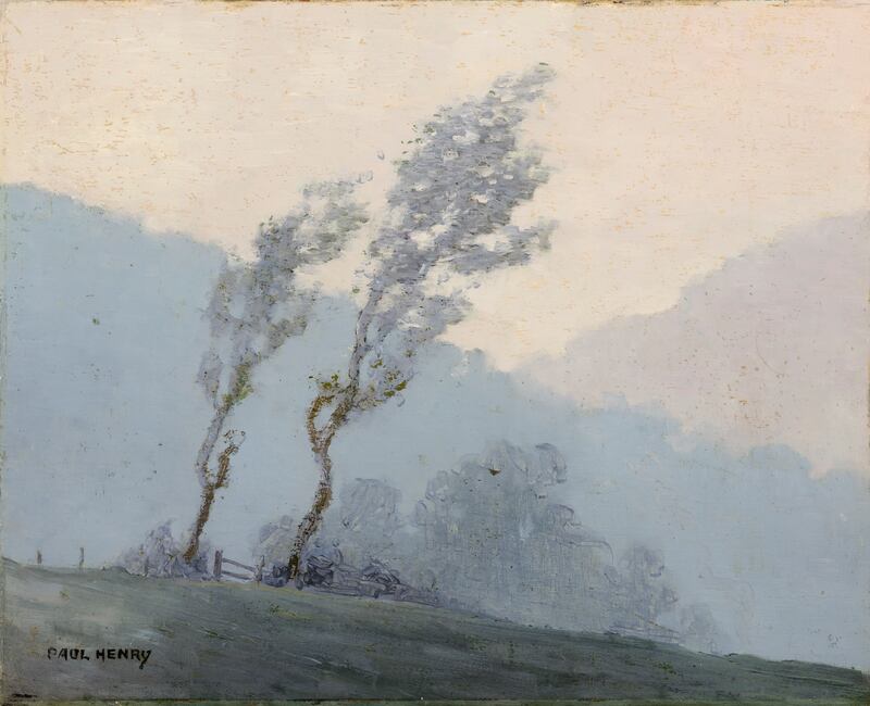 Landscape with Trees: on other side of double-sided work.