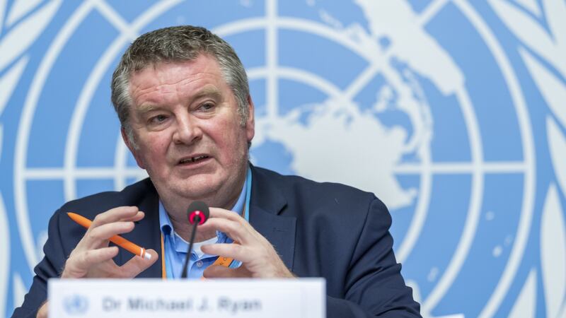 Michael Ryan pictured during a press conference, at the European headquarters of the United Nations in Geneva, Switzerland on Wednesday. Photograph: Martial Trezzini/EPA