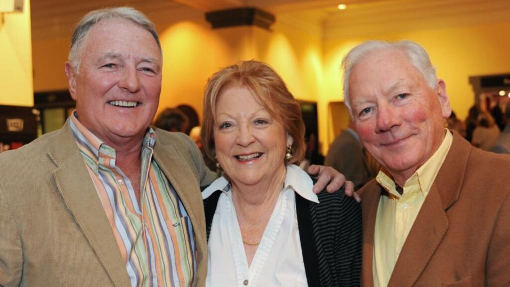 Mike Murphy (left), with Gay Byrne and his wife Kathleen Watkins in 2008. File photograph: Dave Meehan
