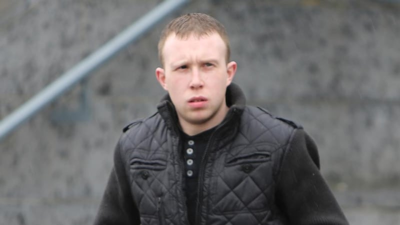 Kelvin Reynolds (20) was given 240 hours’ community service in lieu of a jail term yesterday at Limerick District Court, where he pleaded guilty to two offences arising from the incident at Thomond Park Stadium. Photograph: Liam Burke/Press 22