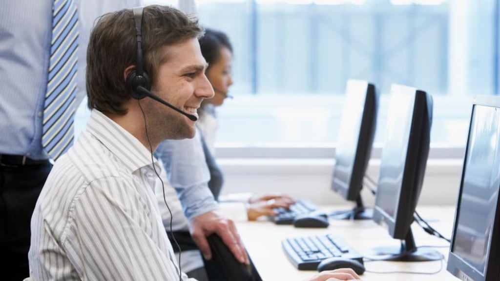 “‘Hello Lucy. How are you today? ;)’ Ajay typed. ‘Fine,’ I typed back. ‘Cool! ;) I’m certain I can help you with this.’” Photograph: Getty Images