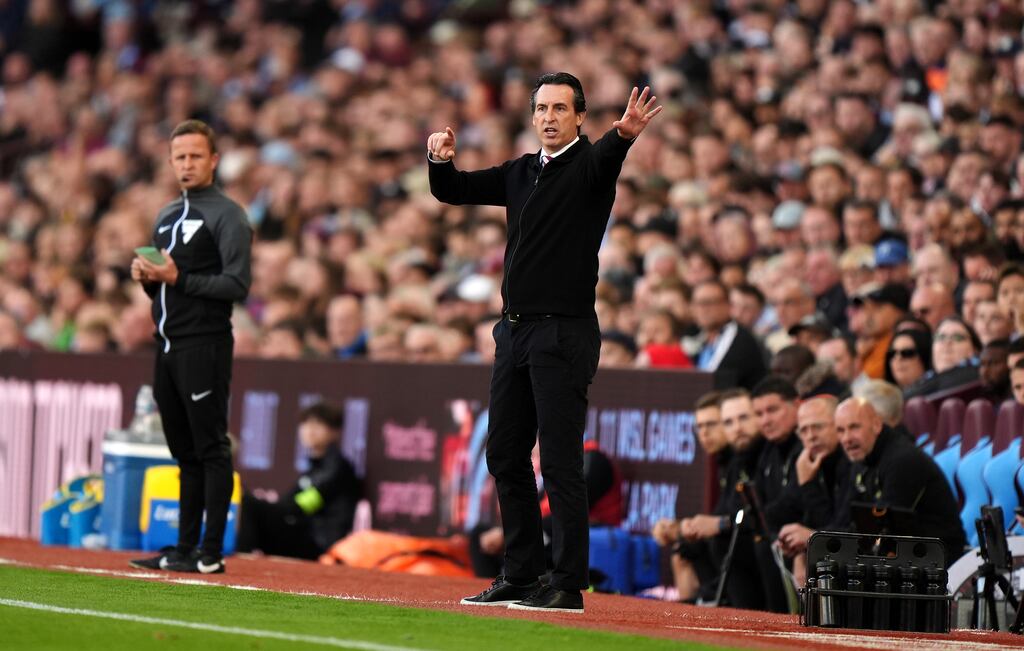 Aston Villa manager Unai Emery. Photograph: Bradley Collyer/PA Wire