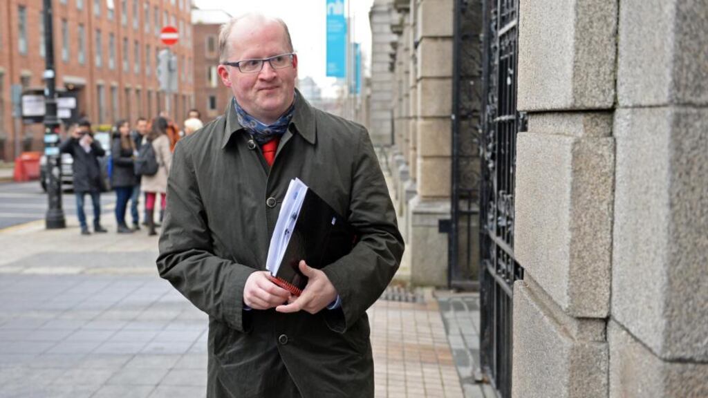 Prof Philip Lane of Trinity College Dublin arrving at the Oireachtas Banking Inquiry at Leinster House in Dublin. Photograph: Eric Luke/The Irish Times