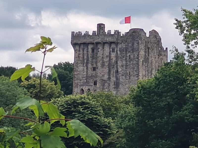 A Cork flag flies high over Blarney Castle in support for local players, Mark Coleman, Shane Barrett and Padraig Power in advance of Sunday's All-Ireland senior hurling final.