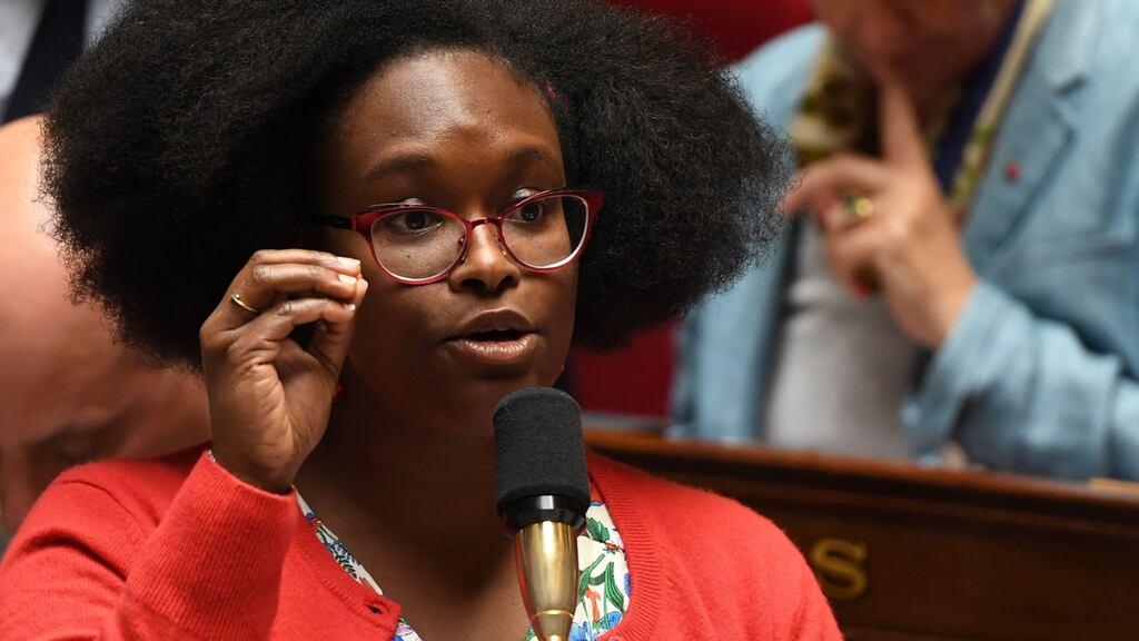 French government spokeswoman Sibeth Ndiaye speaks during a session of questions to the government at the French National Assembly in Paris. Photograph: Eric Feferberg/AFP via Getty Images