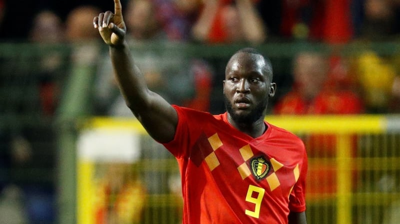 Romelu Lukaku’s brace helped Belgium to a 2-1 win over Switzerland. Photograph: Francois Lenoir/Reuters