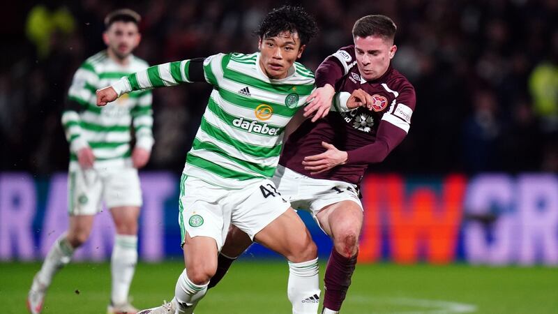 Reo Hatate has made an impressive start to life at Celtic. Photograph: Jane Barlow/PA