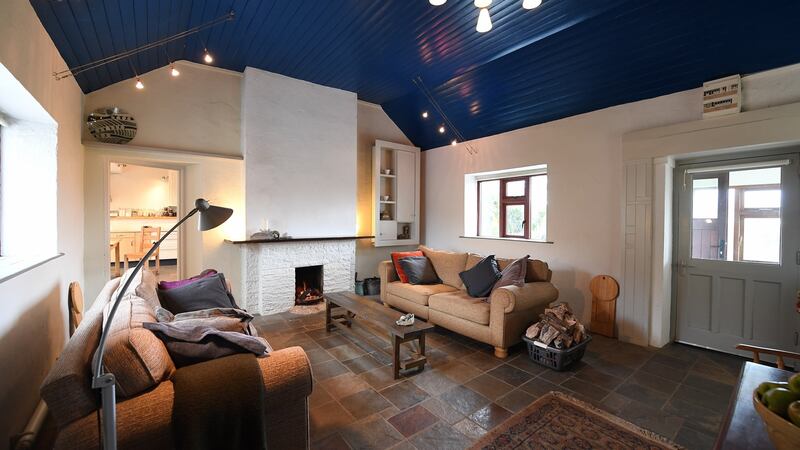 The livingroom of Felicity Hayes-McCoy’s cottage on the Dingle Peninsula