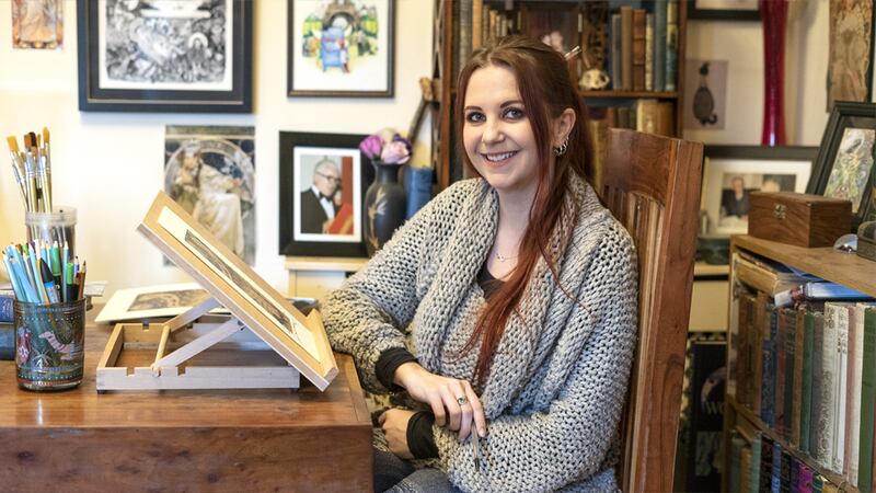 Artist Jenni Kilgallon in her Dublin studio