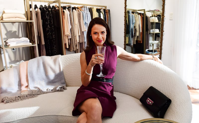 Kate Atkinson as Melissa Caddick in The Vanishing Act tells the story of Melissa Caddick. Photograph: Tony Mott/Screentime Banijay Productions/ITV