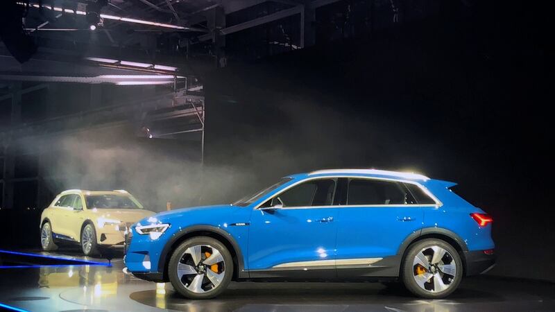 Audi unveils its first production all-electric vehicle, the e-Tron SUV, which will go on sale early in 2019.